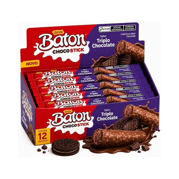 BATON CHOCOSTICK TRIPLOCHOC 26G C/12UN GAROTO