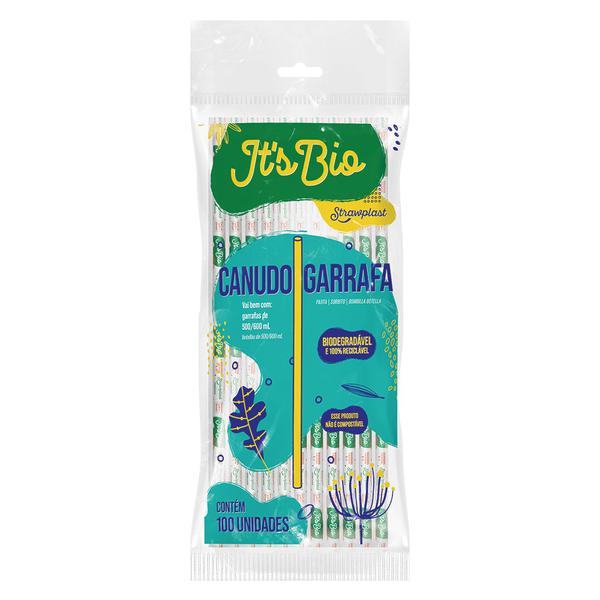 CANUDO BIO GARRAFA SACHE PAPEL 5MM C/100UN STRAWPL