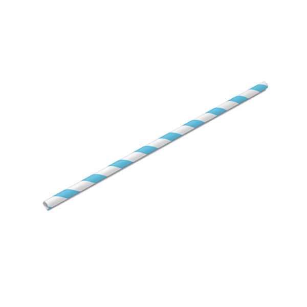 CANUDO PAPEL LISTRADO AZUL BEBE SILVER PLASTIC
