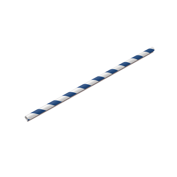 CANUDO PAPEL LISTRADO AZUL SILVER PLASTIC