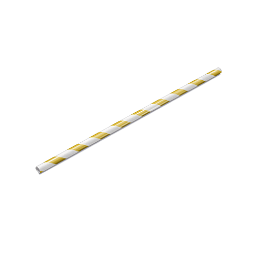 CANUDO PAPEL LISTRADO DOURADO SILVER PLASTIC