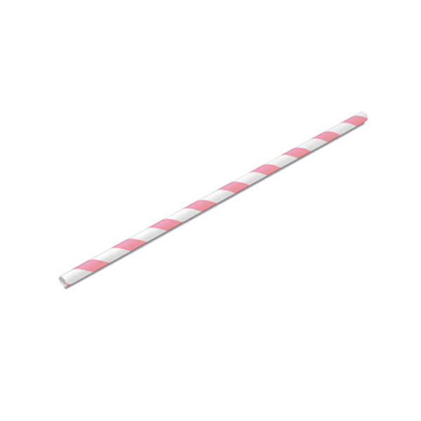 CANUDO PAPEL LISTRADO ROSA BEBE SILVER PLASTIC