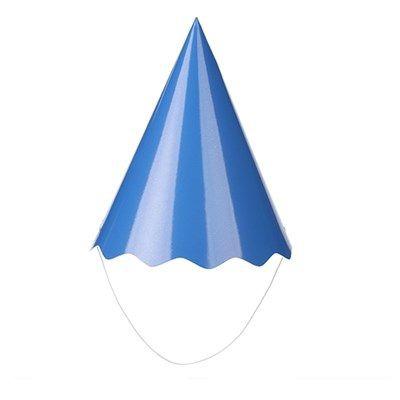 CHAPEU PAPEL LISO AZUL C/8UN SILVER PLASTIC