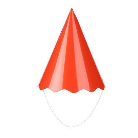 CHAPEU PAPEL LISO VERMELHO C/8UN SILVER PLASTIC