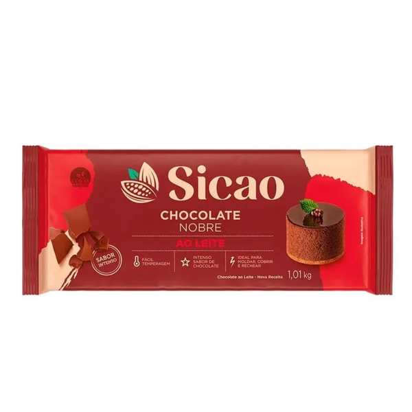 CHOC. BARRA NOBRE AO LEITE 1,01KG SICAO