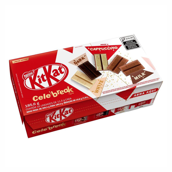 CHOC. KIT KAT CELEBREAK SORTIDOS 185,6G C/16UN NES