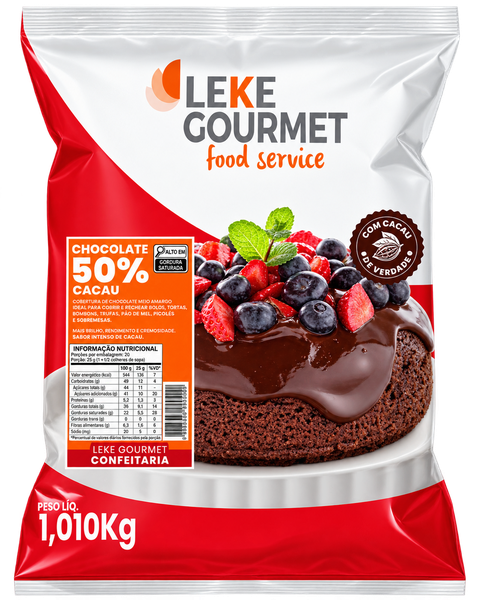 CHOCOLATE EM PO 50% 1,010KG LEKE