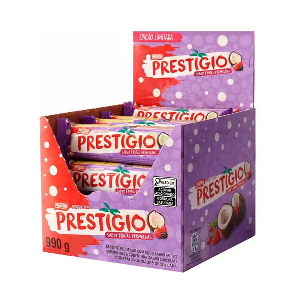 CHOCOLATE PRESTIGIO FRUTAS VERM 33G C/30UN NESTLE