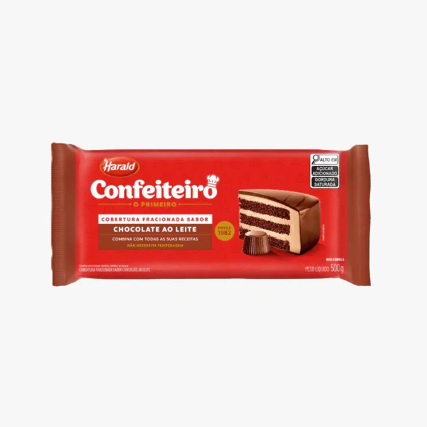 COB. BARRA CONFEITEIRO AO LEITE 500G HARALD
