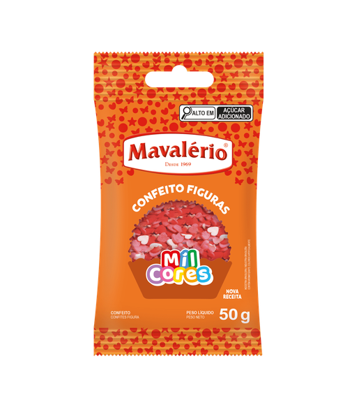 CONFEITO FIGURA CORAÇÃO MAVALERIO 50G