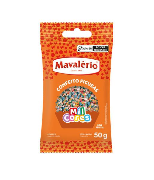CONFEITO FIGURA ESTRELINHA MAVALERIO 50G