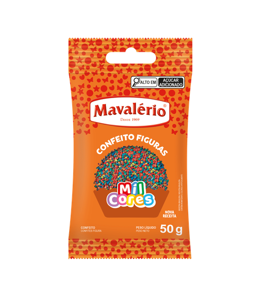 CONFEITO FIGURA MINI CONFETE MAVALERIO 50G