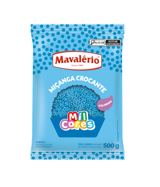 CONFEITO MICANGA AZUL MIL CORES MAVALERIO 500G
