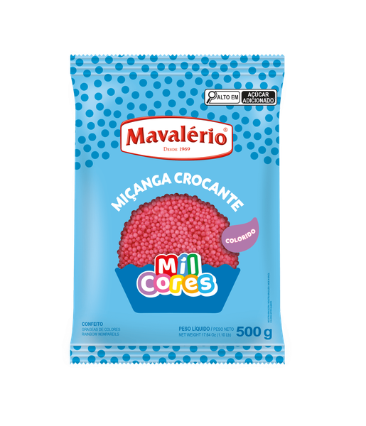 CONFEITO MICANGA ROSA MIL CORES MAVALERIO 500G