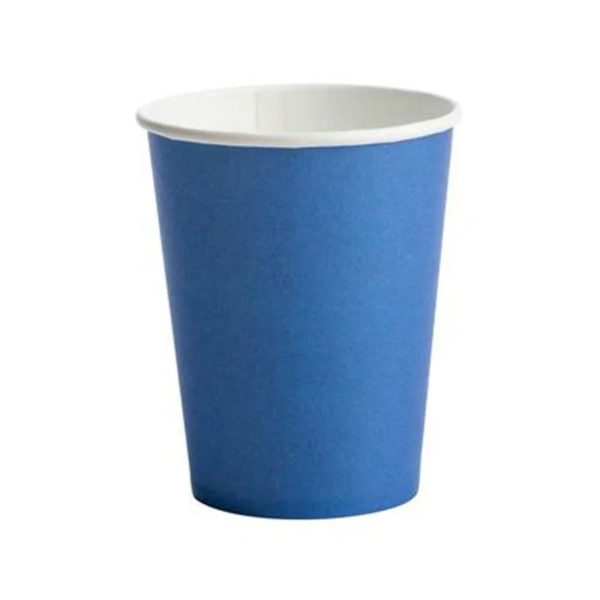 COPO PAPEL LISO AZUL C/10UN SILVER PLASTIC