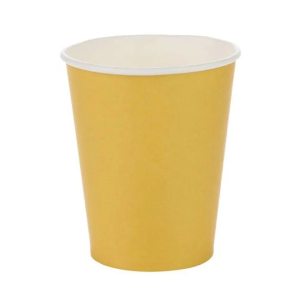 COPO PAPEL LISO DOURADO C/10UN SILVER PLASTIC