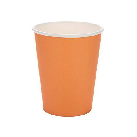 COPO PAPEL LISO LARANJA C/10UN SILVER PLASTIC