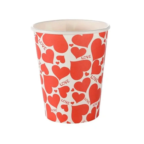 COPO PAPEL LOVE C/10UN SILVER PLASTIC