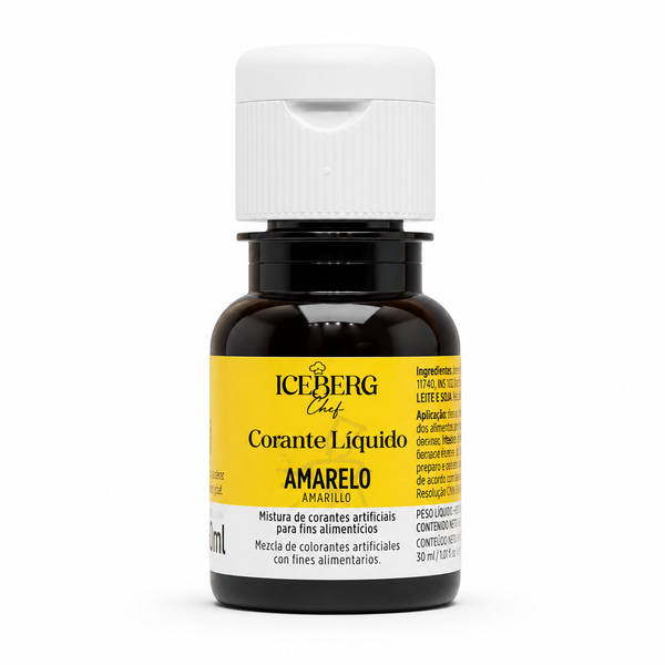CORANTE LIQUIDO AMARELO CHEF 10ML ICEBERG
