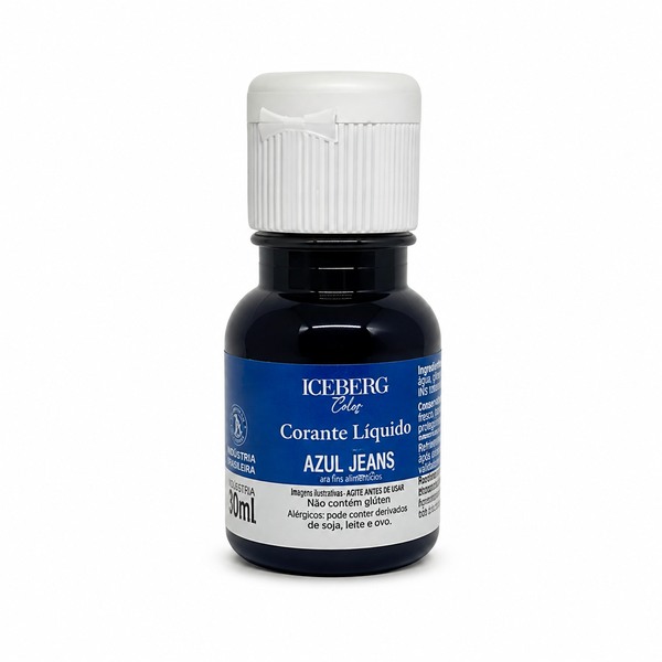 CORANTE LIQUIDO AZUL JEANS CHEF 10ML ICEBERG