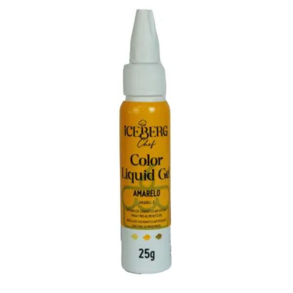 CORANTE LIQUIDO GEL AMARELO 25G ICEBERG