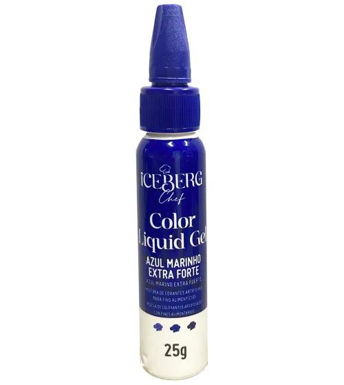 CORANTE LIQUIDO GEL AZUL MARINHO FORTE 25G ICEBERG