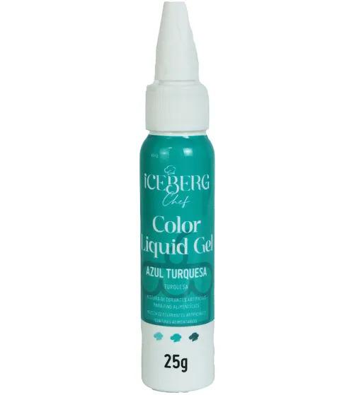 CORANTE LIQUIDO GEL AZUL TURQUESA 25G ICEBERG