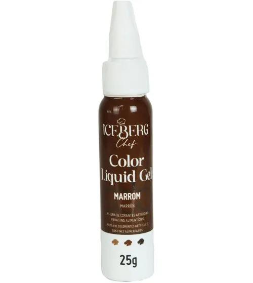 CORANTE LIQUIDO GEL MARROM 25G ICEBERG