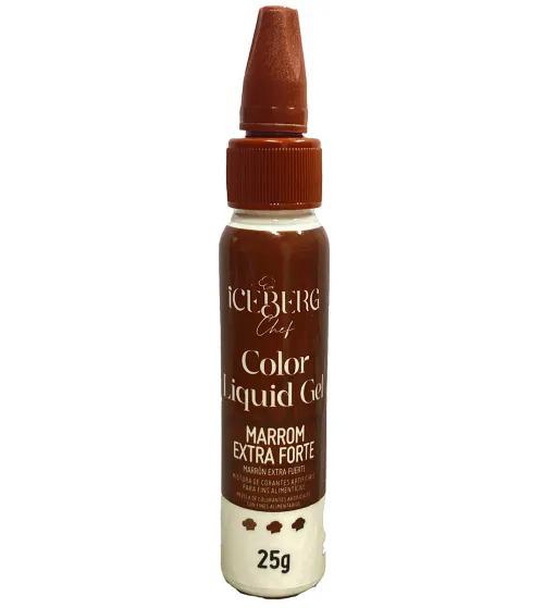 CORANTE LIQUIDO GEL MARROM FORTE 25G ICEBERG