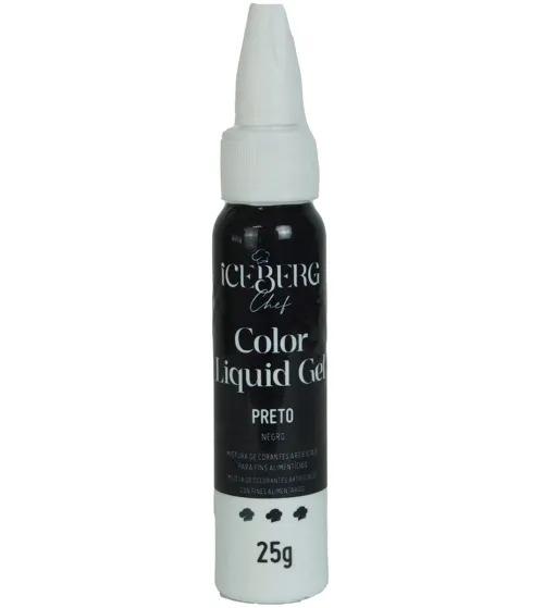 CORANTE LIQUIDO GEL PRETO 25G ICEBERG