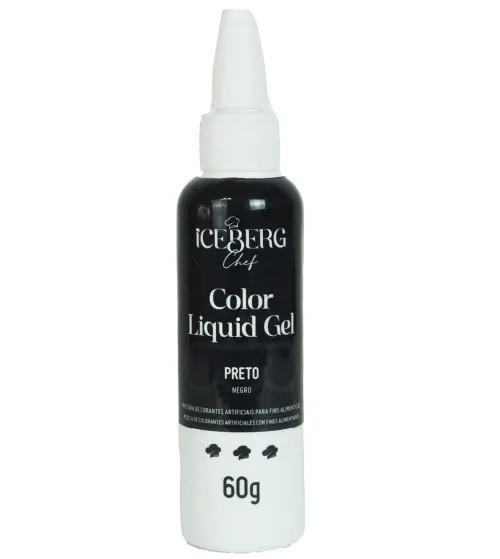 CORANTE LIQUIDO GEL PRETO 60G ICEBERG