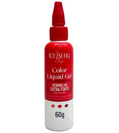 CORANTE LIQUIDO GEL VERM. EXTRA FORTE 60G ICEBERG