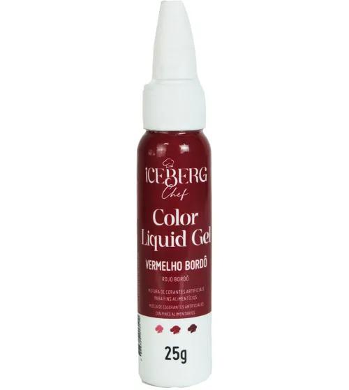 CORANTE LIQUIDO GEL VERMELHO BORDO 25G ICEBERG