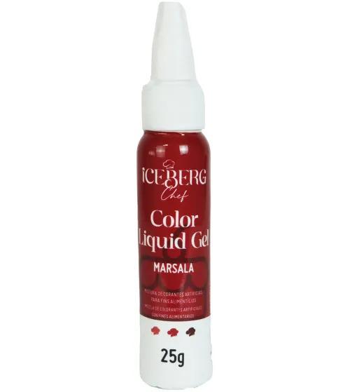 CORANTE LIQUIDO GEL VERMELHO MARSALA 25G ICEBERG