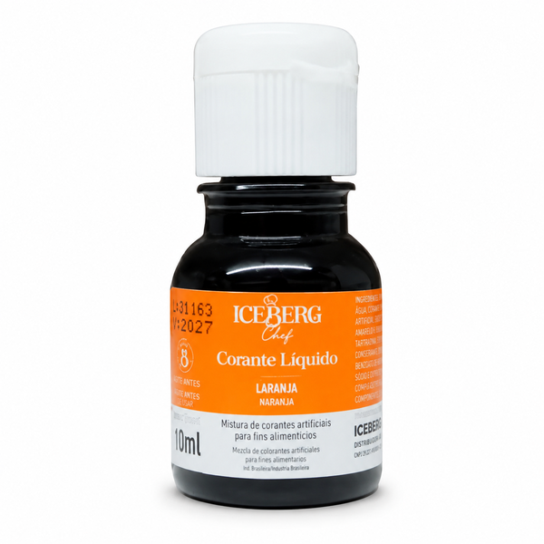 CORANTE LIQUIDO LARANJA CHEF 10ML ICEBERG