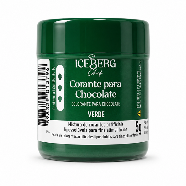 CORANTE PARA CHOCOLATE VERDE 5G ICEBERG