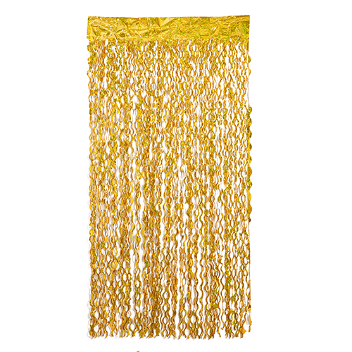 CORTINA HOLO. ESP. DOURADA 1X2MT SILVER PLASTIC