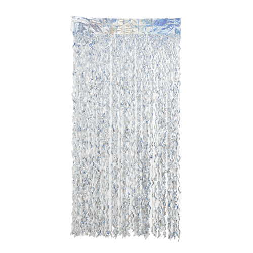 CORTINA HOLO. ESP. PRATA 1X2MT SILVER PLASTIC