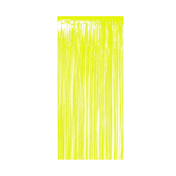 CORTINA NEON AMARELA 1X2MT SILVER PLASTIC