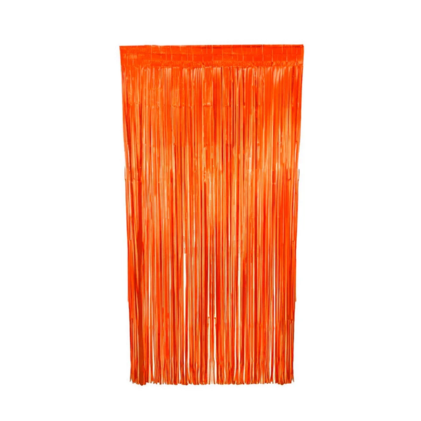 CORTINA NEON LARANJA 1X2MT SILVER PLASTIC