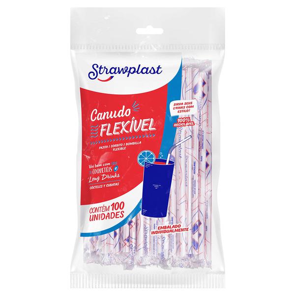 CS-304 CANUDO FLEX SACHE 6MM C/100UN STRAWPLAST