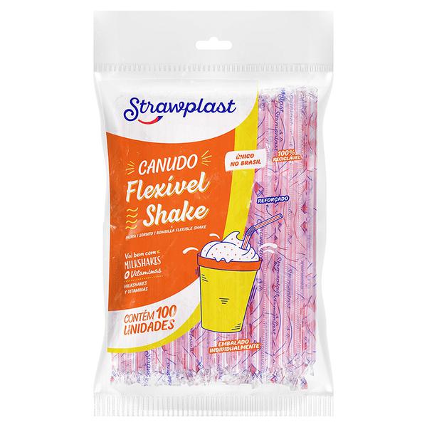 CS-325 CANUDO FLEX 8MM SHAKE C/100UN STRAWPLAST