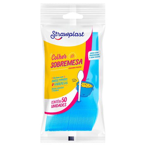 CSA-622 COLHER FESTA AZUL STRAWPLAST C/50UN