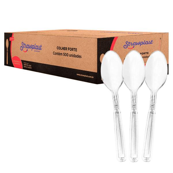 CSB-604 COLHER FORTE BRANCA GRANEL C/500UN STRAWPL