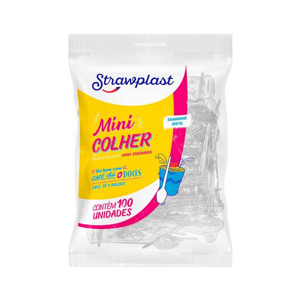 CSC-691 MINI COLHER CRISTAL C/100UN STRAWPLAST