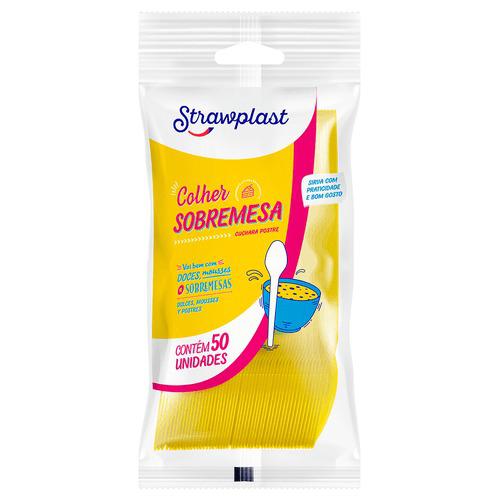 CSY-626 COLHER FESTA AMARELA STRAWPLAST C/50UN