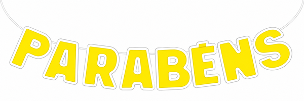 FAIXA PARABENS AMARELO NC TOYS