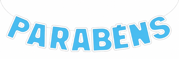 FAIXA PARABENS AZUL BEBE NC TOYS
