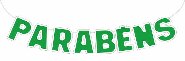 FAIXA PARABENS VERDE BANDEIRA NC TOYS