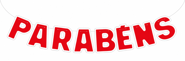 FAIXA PARABENS VERMELHO NC TOYS